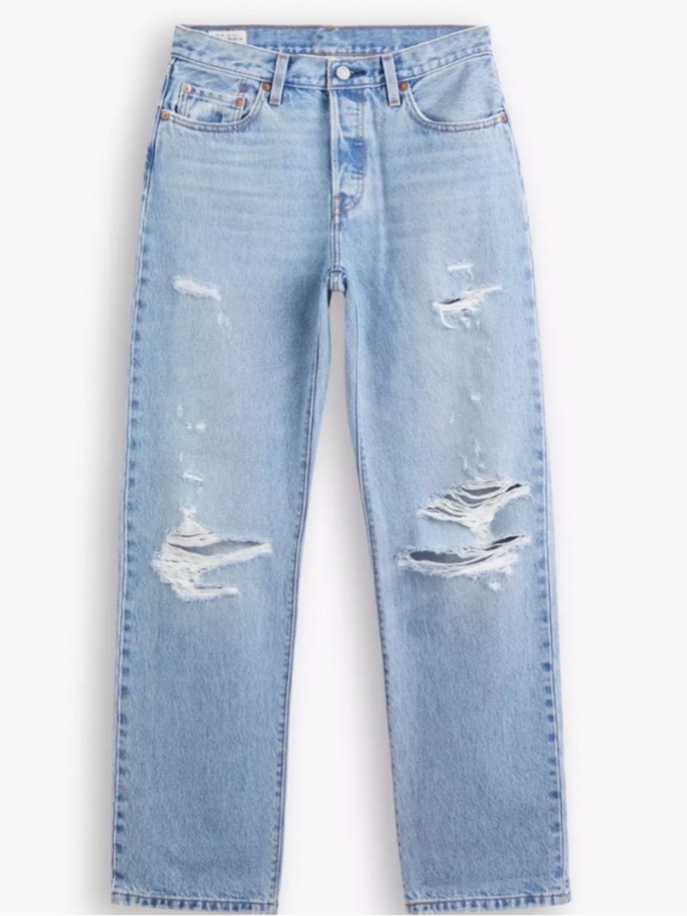 Levi's 501 light blue distressed jeans size 29